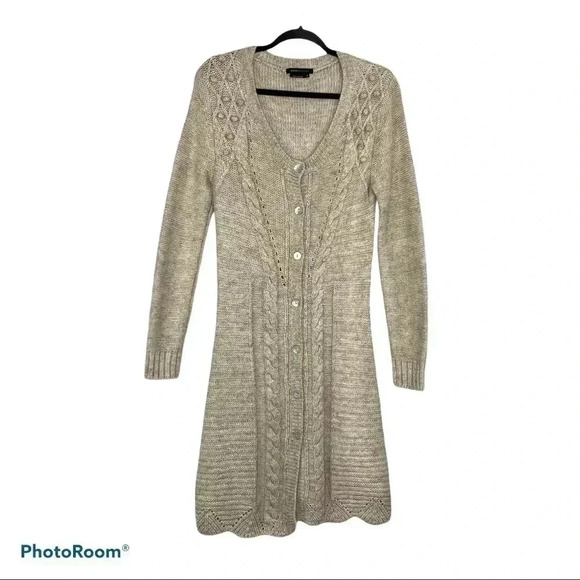 BCBGMaxAzria Long Button Up Knit Cardigan - Picture 1 of 5